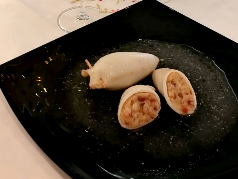 Chipirones rellenos al cava