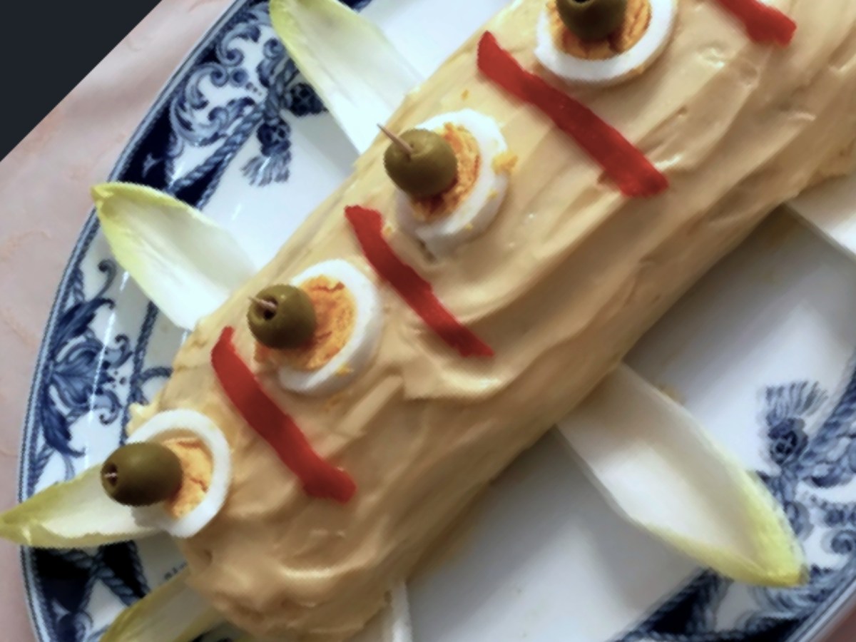 Tronco de puré de patatas